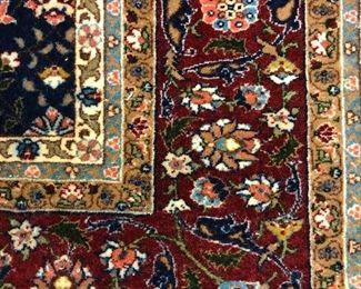 Hereke 6x9 wool and silk Turkish rug.