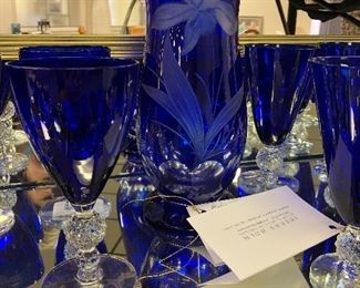 Etched bohemian glass