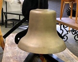 2900 Class locomotive bell built for the Atchison Topeka Santa Fe railroad attached to a fabricated stand. A MIGHTY fine ring!!!!