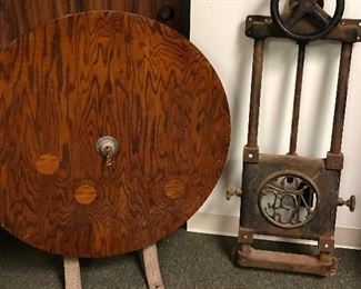 Speed-bag platform made by the Narragansett Machine Company ("NMC"), Providence, Rhode Island. NMC started in 1882, and was the foremost manufacturer, supplier, designer of gymnasiums & exercise equipment in the United States during the late 1800's through early 1900's.