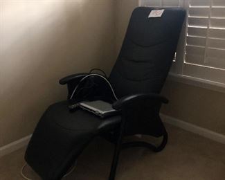 Leather back saver gravity chair 
