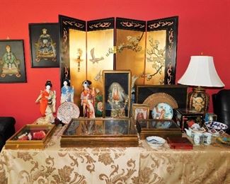Collection of vintage Japanese works of art
