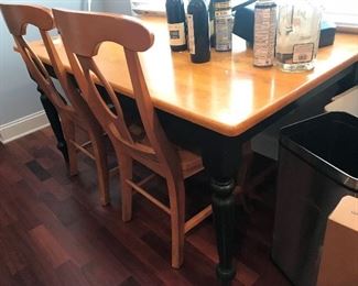 Table $ 98.00.  Wood Chairs (2) $ 40.00 each.