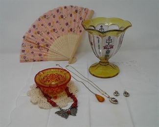 Butterfly and Flower Jewelry and Art Glass