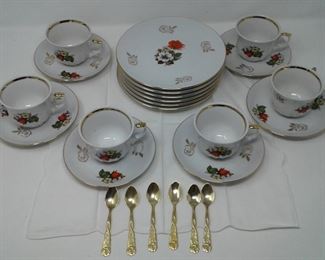 Wunsiedel Bavaria Porzellan Tea Set Service for Six