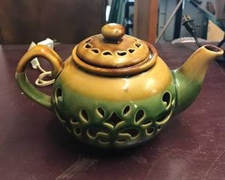 2 Tone Jack O'Lantern Tea Pot Light