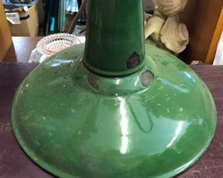 Green Enamel Light Fixture