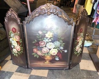 Painted Fireplace Cover- Small Chip See Photos