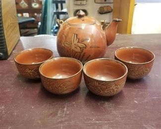 5 piece Saki Set Hand crafted Otagiri Original