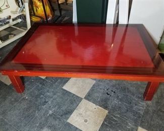 Retractable Low Wooden Table.Japanese Replica