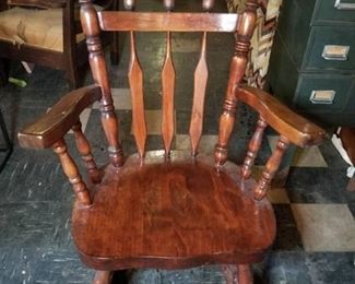 Vintage Stained Rocking Chair