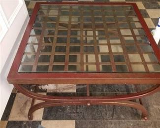 Wrought Iron .Glass Top Table