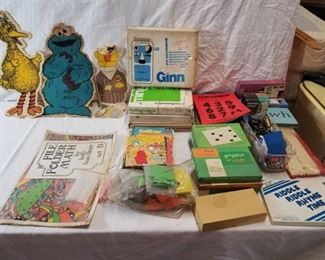 Lot of Childrens School Supplies, with Sesame Decor , Pens and Pencils and More