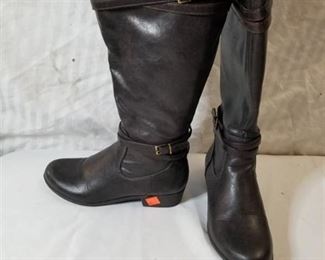 Naturalizer Pleather Boots with Straps Size 7M