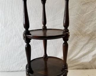 Ethan Allen 3 Tier Stain Wood Shelf