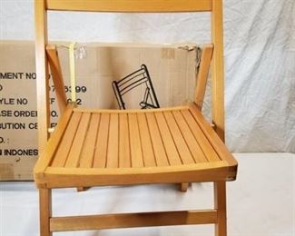 Indonesian Wooden Fold Out Chair Set Of 4