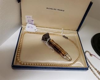 perfume bottle glass pearls