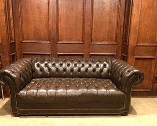 Leather  turfed sofa  