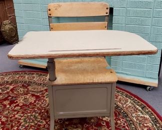 Vintage school desk ( and have a small child’s chair, too)