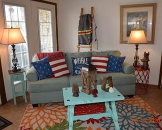 Kiva ladder, Western/Native american decor, couch, hand carved bear