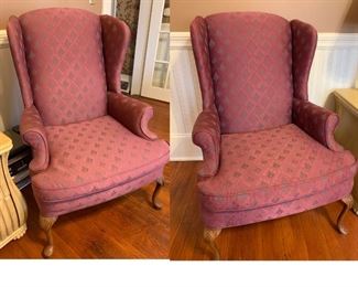 A 3rd set of wing back chairs