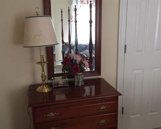 Colonial house chest and mirror