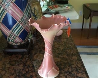 Art nouveau pottery vase