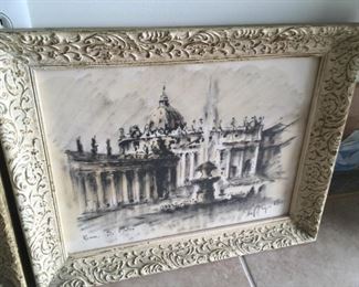 . . . This is a signed water color (I believe)