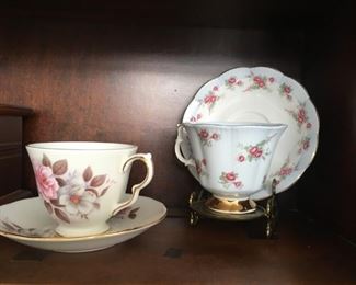 . . . these are just two of the vintage cups and saucers available.