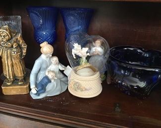 . . . some of the selection of figurines and art glass.