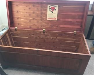 This is an picture of the same Roos cedar chest with the top opened -- beautiful piece.