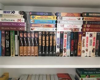 . . . some of the selection of VCR tapes and DVD's