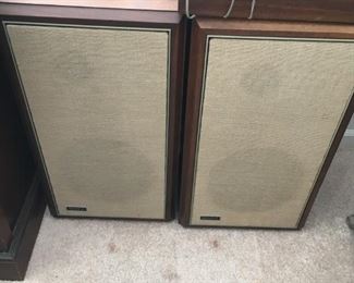 a vintage pair of speakers