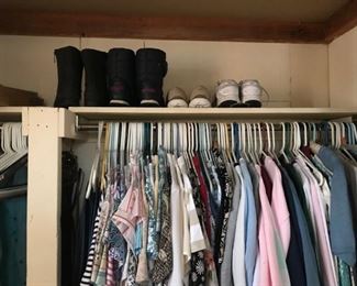 various clothes and shoes