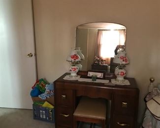 Antique dresser and mirror~ lamps, etc sold separately.