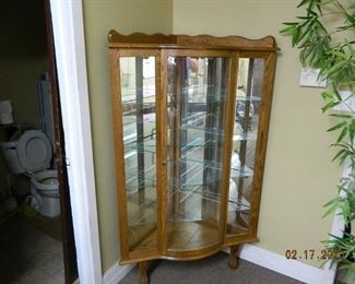 antique corner curio cabinet