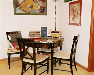 Fabulous Oriental Design Table w/ Four Chairs