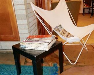 One of 2 vintage plastic tables