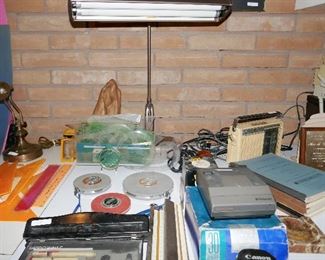 Vintage Rulers and Measures, great desk lamp