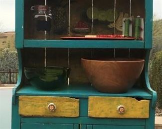 Vintage Mexican hand painted cabinet