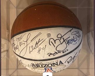 Autographed Arizona Wildcats Basketball - Jefferson, Walton