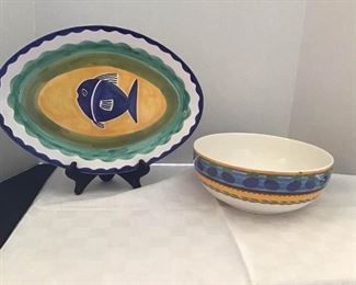Colorful platter and bowl https://ctbids.com/#!/description/share/337700