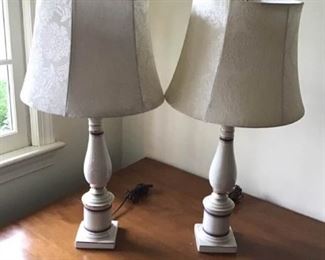 Two beautiful cream colored ceramic lamps https://ctbids.com/#!/description/share/337736