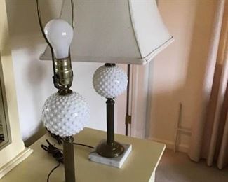 Two milk glass globe lamps https://ctbids.com/#!/description/share/337743