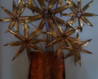 Brass & copper wall hanging