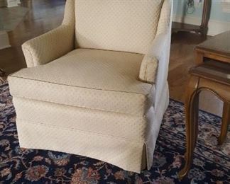 One of two club chairs