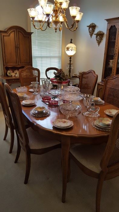 Dining table & six chairs