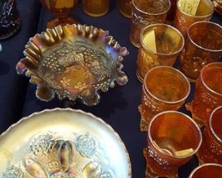 Marigold Carnival glass