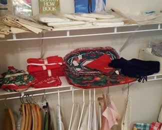 Some of the many tablecloths