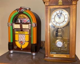 Clock and juke box